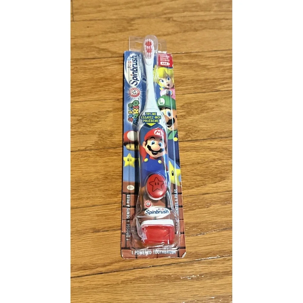 Arm & Hammer Super Mario Brothers Kid Battery Powered Spinbrush Toothbrush 2013